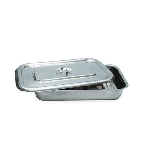 small stainless steel trays